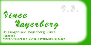 vince mayerberg business card